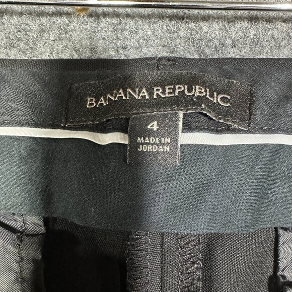 Banana Republic Pants Womens 4 Ryan Fit Black Cotton Stretch Pockets Straight - Picture 4 of 8